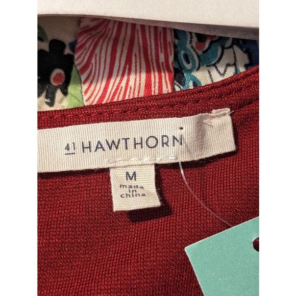 41Hawthorn Burgundy Dita Sleeveless Ponte Knit Tuck Pleated NWT Womens Sz M - Picture 3 of 15